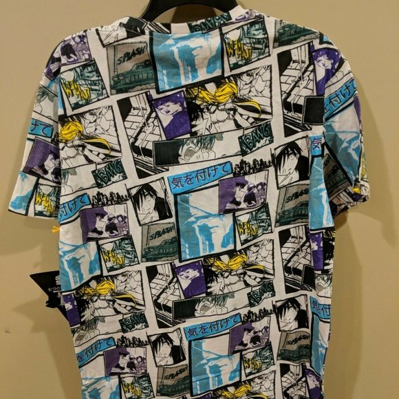 Seven Souls Anime Comic Strip Purple/Mint Shirt - Picture 4 of 5